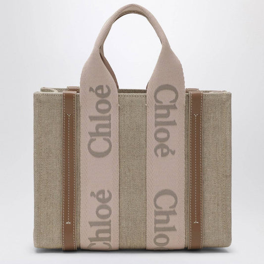 Chloé Chloé Woody blushy/beige canvas bag