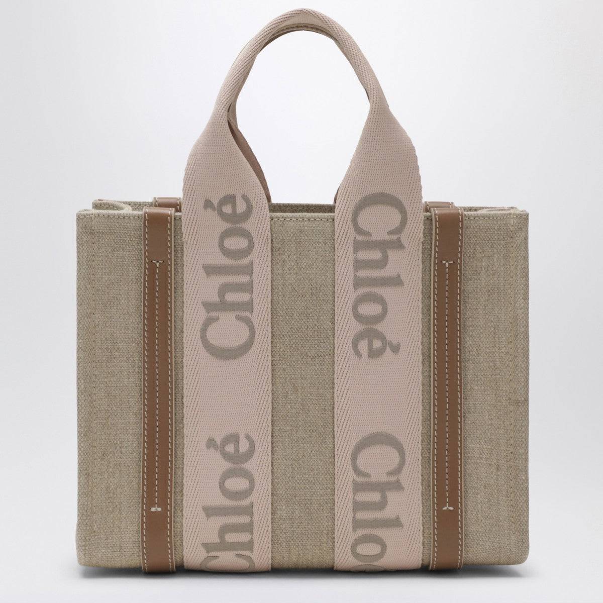Chloé Chloé Woody blushy/beige canvas bag