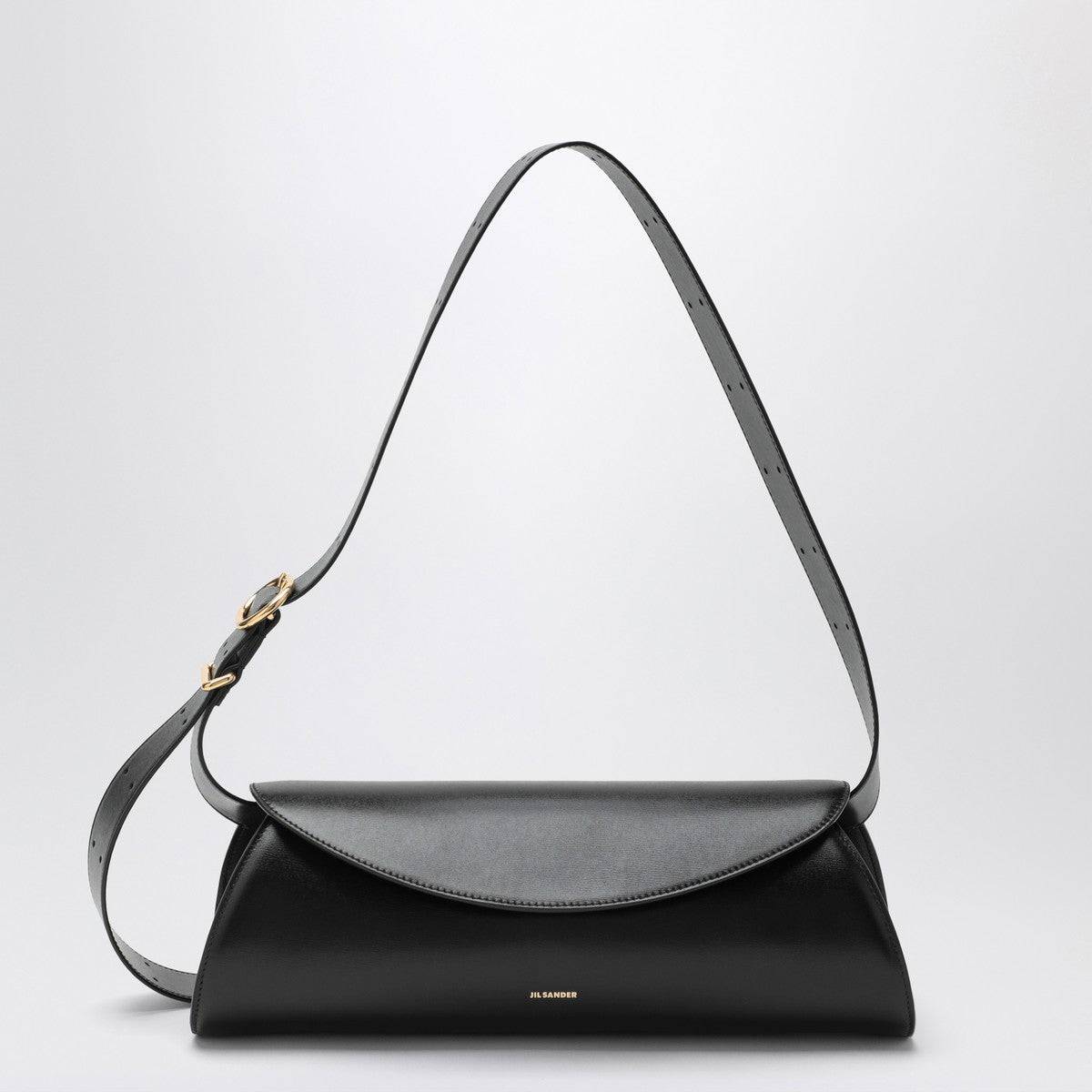Jil Sander Jil Sander Large Cannolo shoulder bag in black