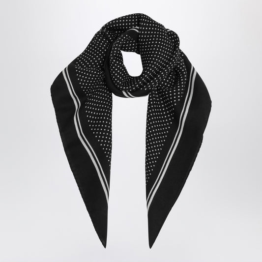 Destin Destin Black wool polka-dot bandana