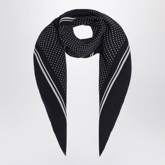 Destin Destin Navy blue wool polka-dot bandana