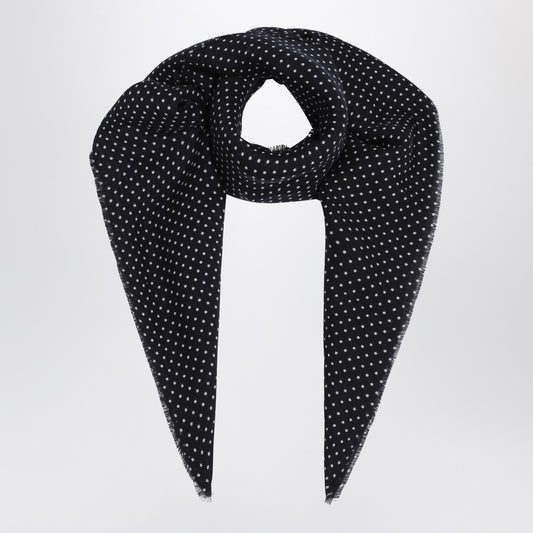 Destin Destin Dark burgundy wool polka-dot bandana