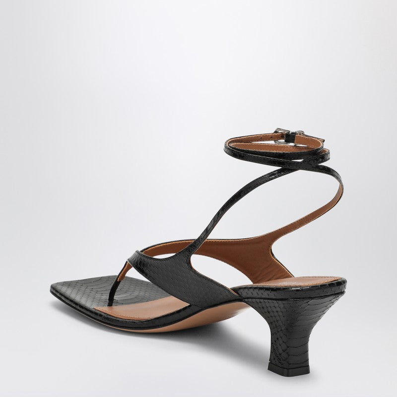 Paris Texas Paris Texas Portofino black leather thong mule