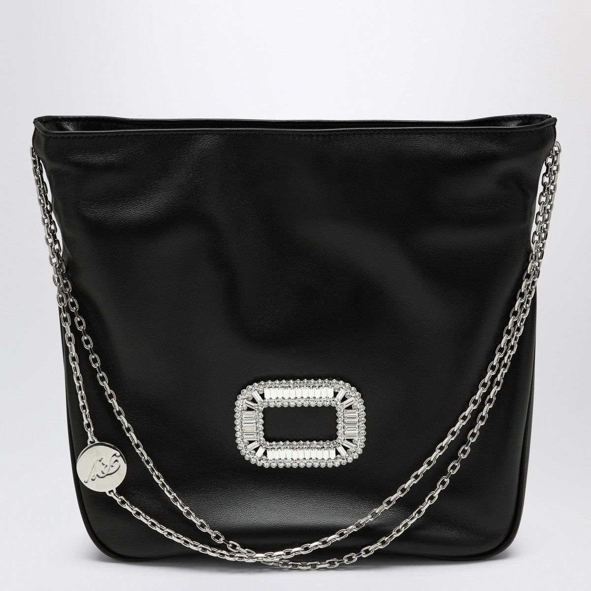 Roger Vivier ROGER VIVIER Mini Pilgrim black leather bag