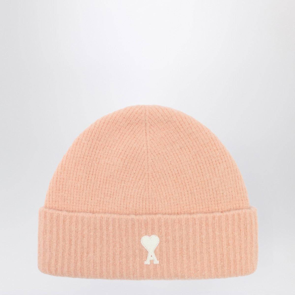 Ami Paris Ami Paris Ami de Coeur powder wool beanie