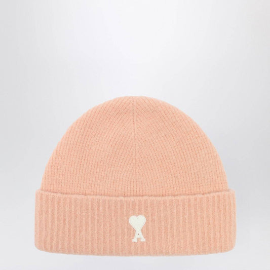 Ami Paris Ami Paris Ami de Coeur powder wool beanie