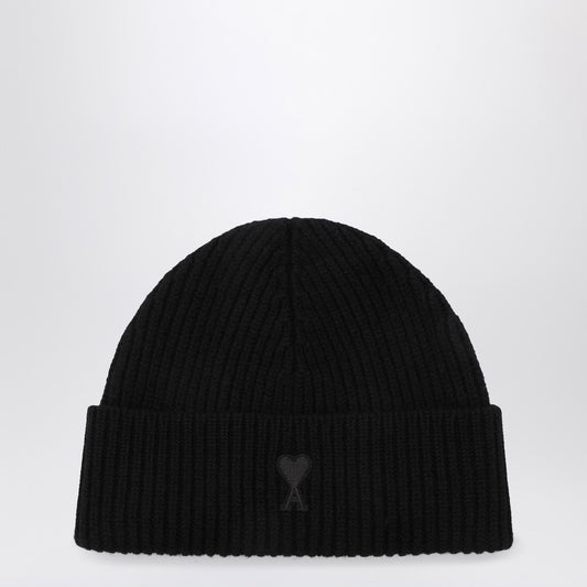 Ami Paris Ami Paris Ami de Coeur black wool hat