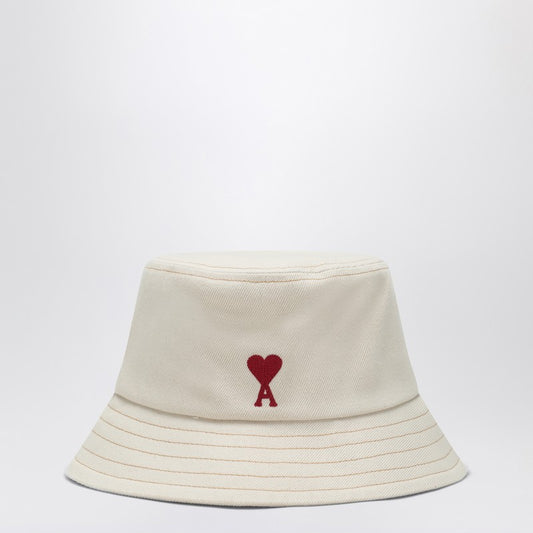 Ami Paris Ami Paris Ami de Coeur Hat in cream colour