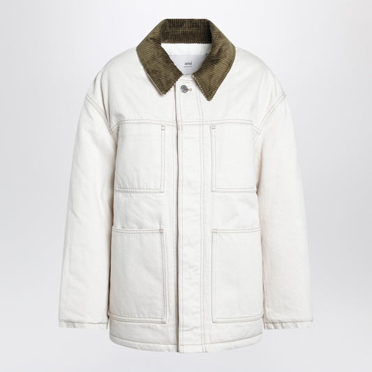 Ami Paris Ami Paris Ivory padded worker cotton jacket