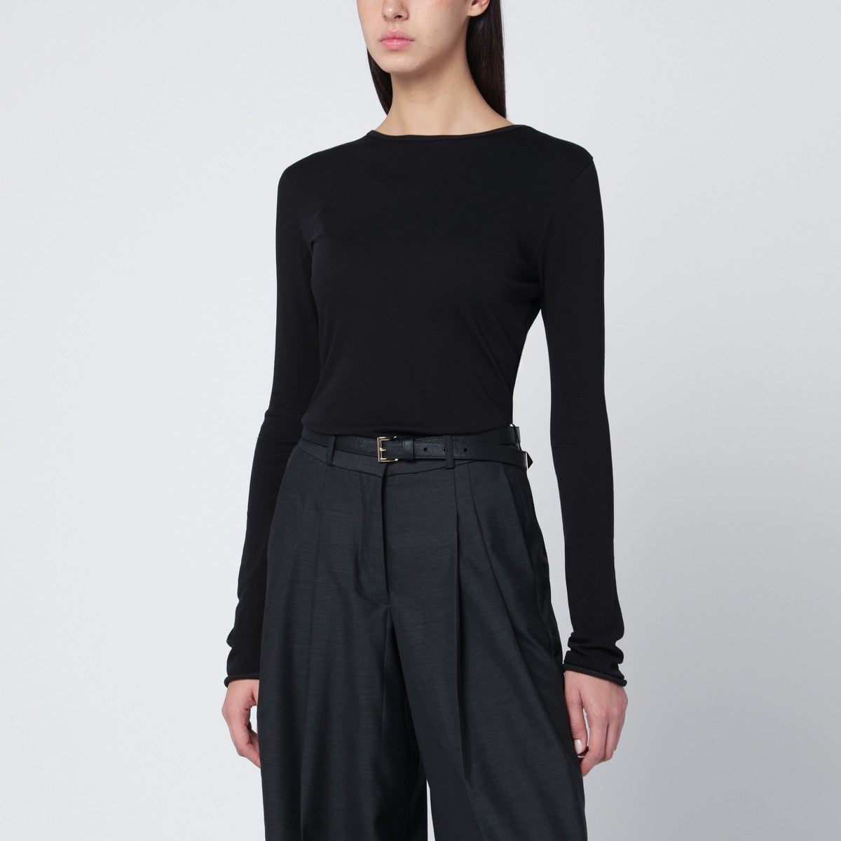 Entire Studios Entire Studios Black crewneck cotton-blend top