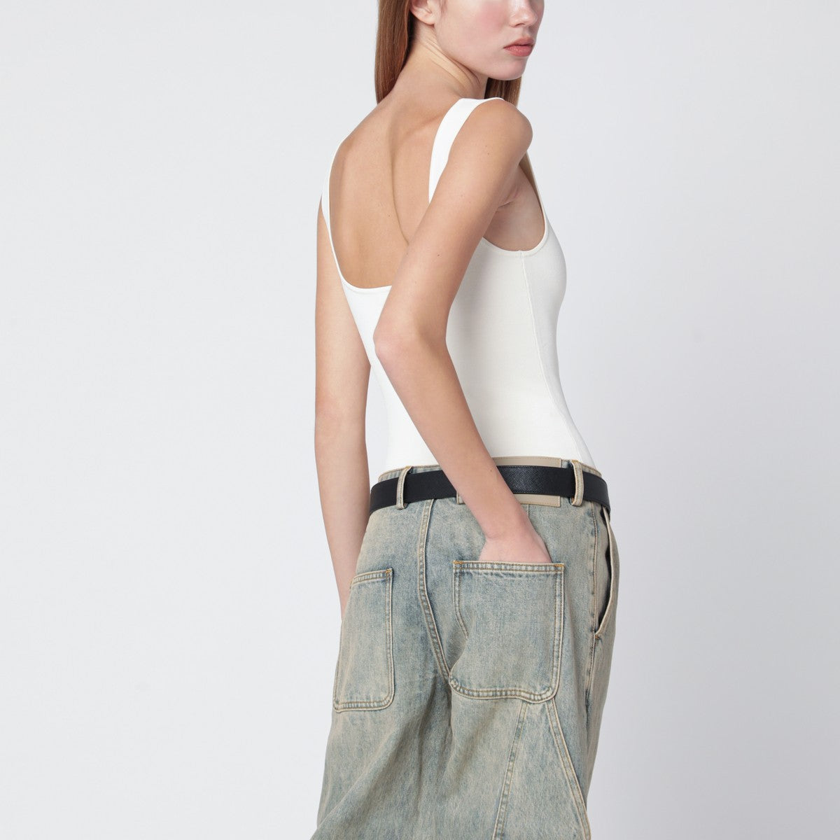 Entire Studios Entire Studios White viscose-blend top