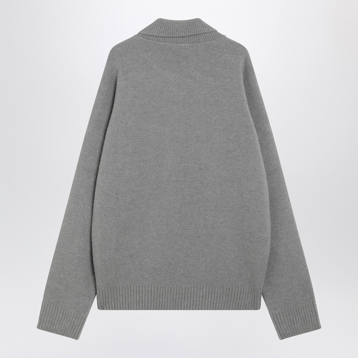 Ami Paris Ami Paris Ami De Coeur grey polo sweater
