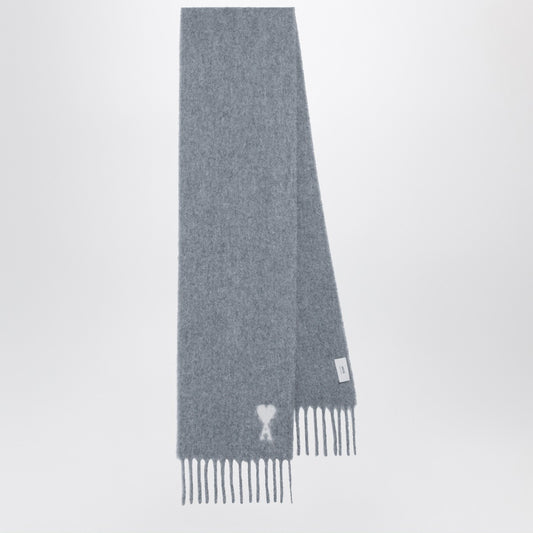 Ami Paris Ami Paris Grey Ami de Coeur scarf
