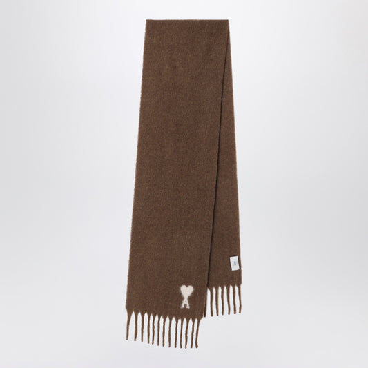 Ami Paris Ami Paris Hazelnut Ami de Coeur scarf