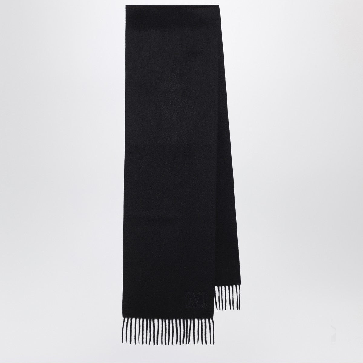 Max Mara Max Mara Black camel scarf with Monogram embroidery