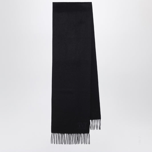 Max Mara Max Mara Black camel scarf with Monogram embroidery